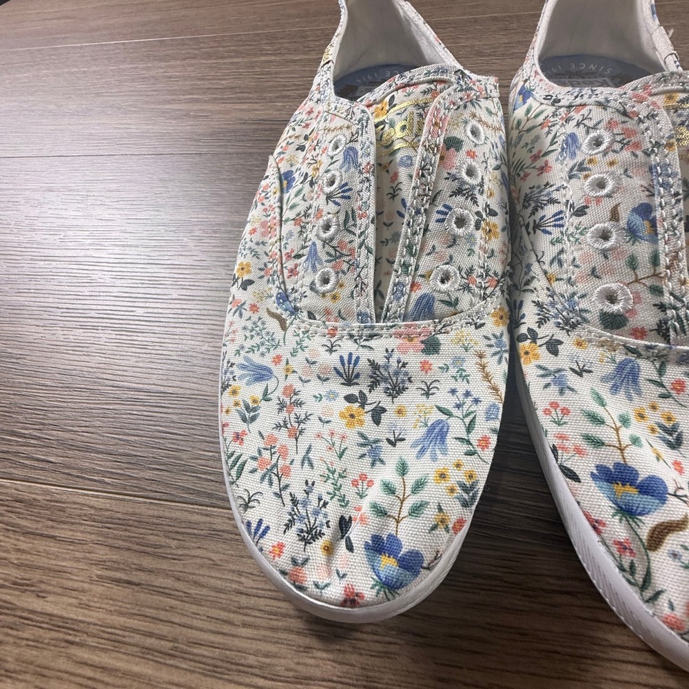 Keds x Rifle Paper Co. Women's Chillax Slip On Sneakers Bramble Fields Size 9 - Picture 5 of 12